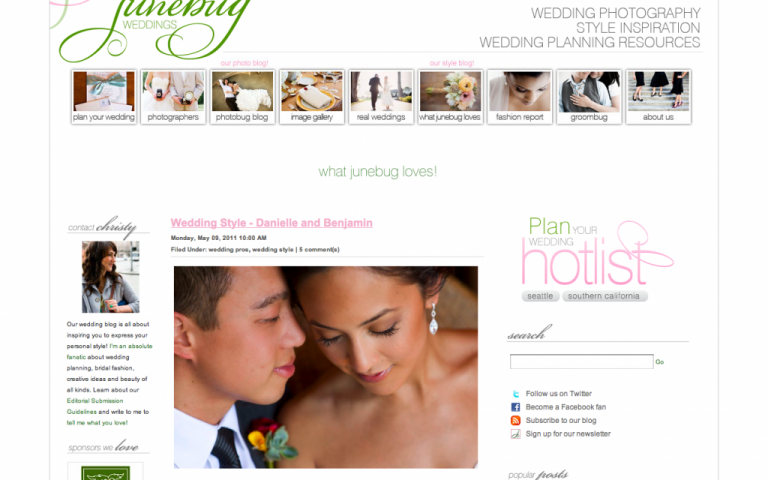 KLK PHOTOGRAPHY: Featured on Junebug Weddings!