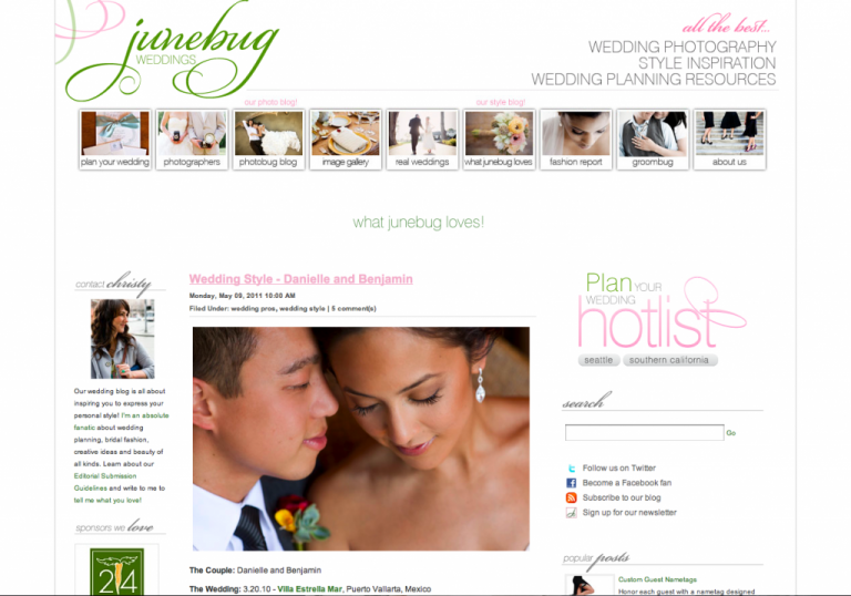 KLK PHOTOGRAPHY: Featured on Junebug Weddings!