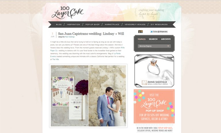 KLK Photography Featured on 100 Layer Cake!