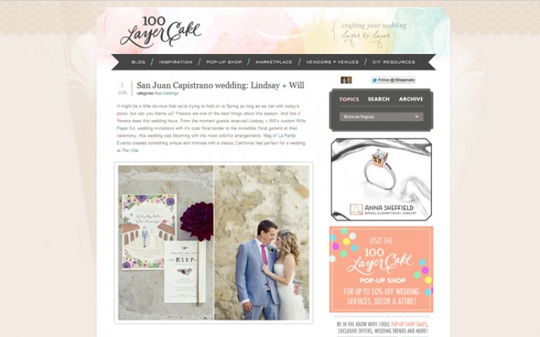 KLK Photography Featured on 100 Layer Cake!